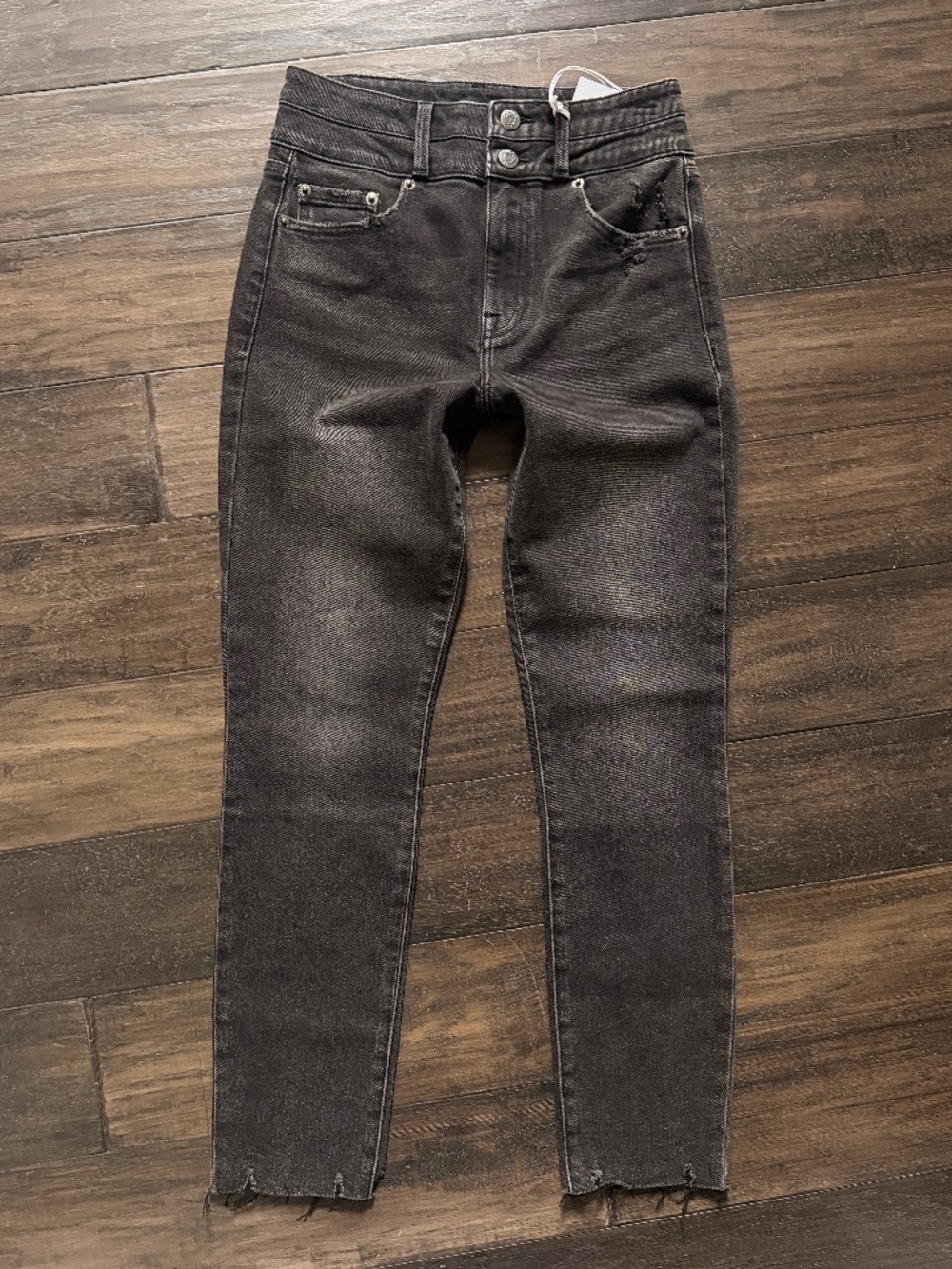PISTOLA Cara High-Rise Double Waistband Blk Skinny Jeans Sz 26 NWT $175!!